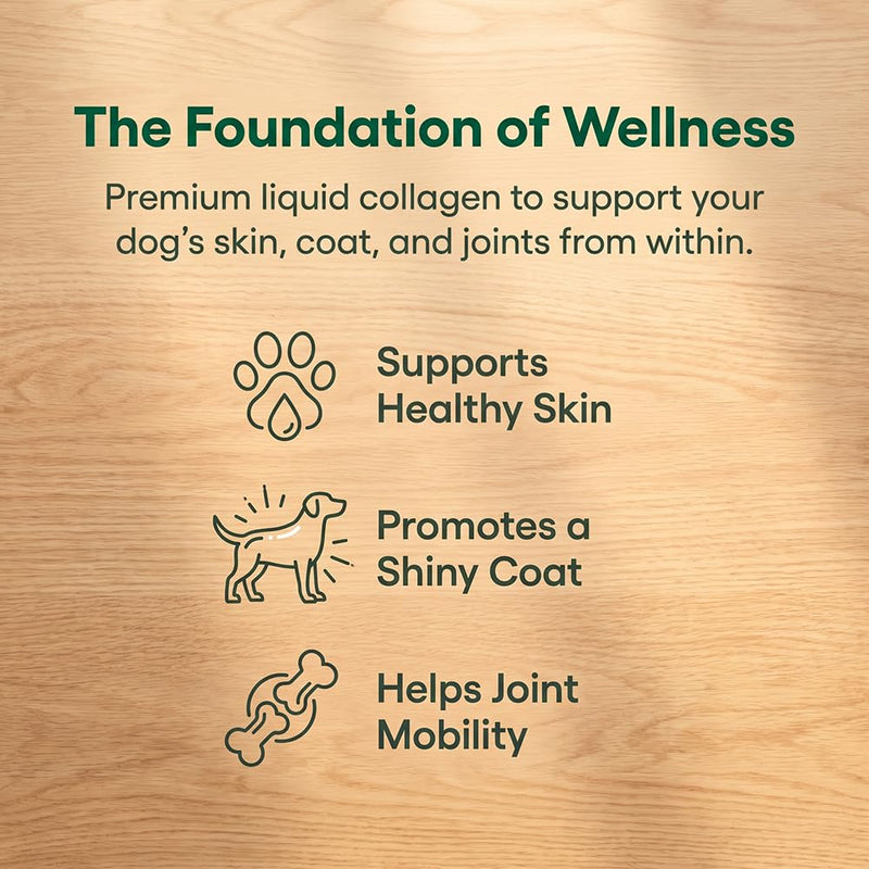 Tryclover Premium Liquid Collagen for Dogs, Hyaluronic Acid & Vitamins C for Skin Barrier, Coat & Joint Support, 60ml/2floz (1pcs) 2 Fl Oz (Pack of 1)