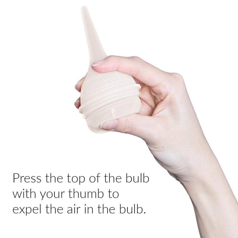 Innovo Hospital Grade Silicone Twister Bulb Baby Nasal Aspirator, Snot Sucker and Mucus Sucker, Non-Toxic Nasal Bulb, Cleanable and Reusable Ear Syringe Snowwhite