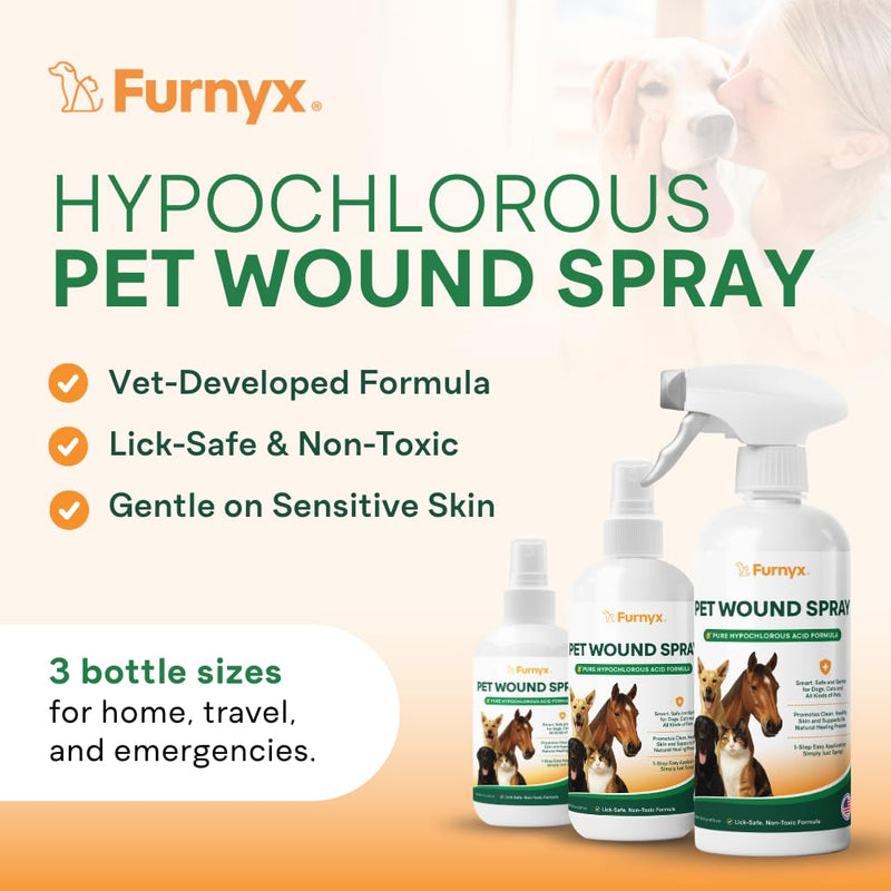 Sting-Free Wound & Skin Care Spray for Dogs, Cats & Pets | Vet-Grade Repair Mist for Cuts, Hot Spots, Rashes, Burns & Itch Relief | Non-Toxic, No Alcohol, Lick-Safe, No Residue (4 fl oz) 4 Oz