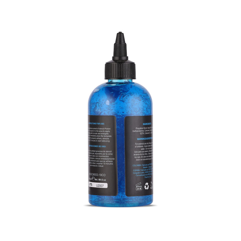 Dynamic Color Co- Proton Tattoo Stencil Primer Gel, Long Lasting, Smudge Proof, Blue, 8oz Bottle 8 Fl Oz (Pack of 1)