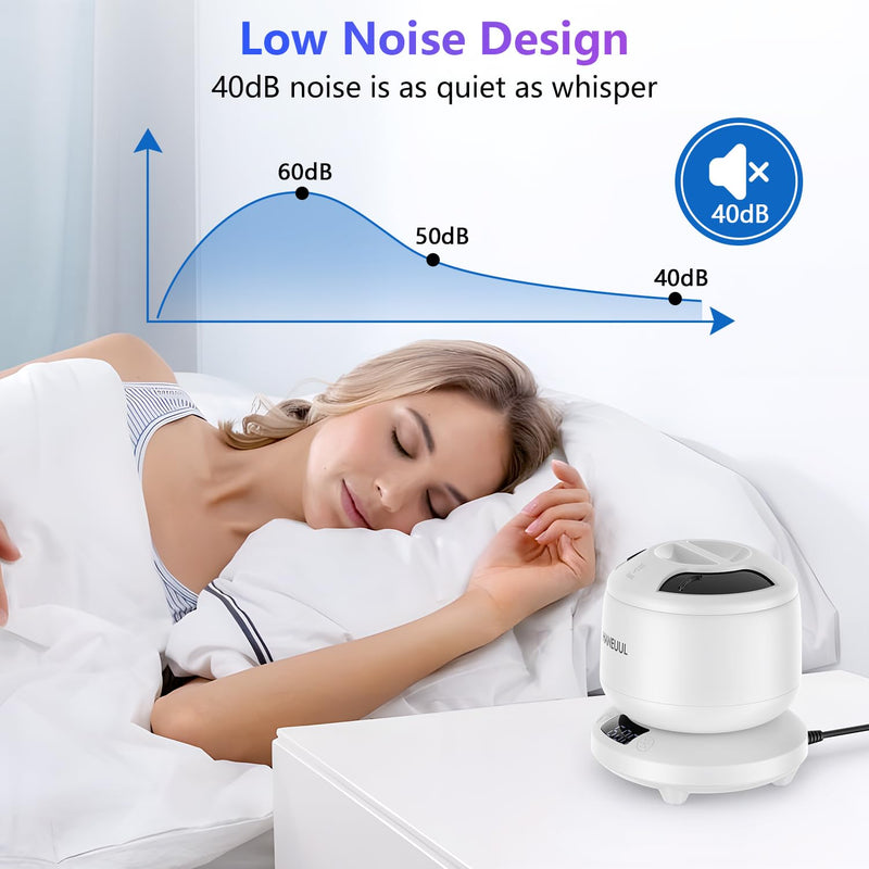 2025 Ultrasonic Retainer Cleaner for Dentures & Aligner, Durable Removable Base and Top Cover, Denture Cleaner Machine with 4 Modes for Mouth Guards, Jewelry, Rings, etc (White) Milky White