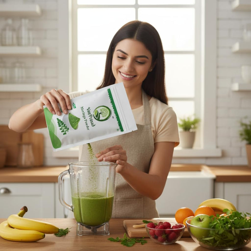 100% Pure Organic Moringa Powder 100g | Premium Moringa Leaf Powder | Natural Superfood | Rich in Vitamins, Minerals & Antioxidants | Vegan & Non-GMO 3.5 Ounce (Pack of 1)
