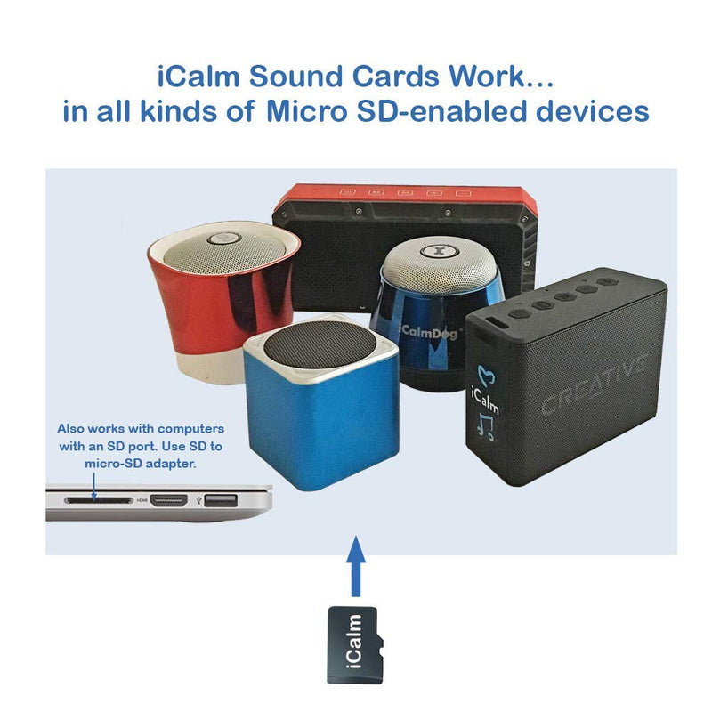iCalmPet | Through a Cat's Ear: Cat Calming | MicroSD Card | 3-hrs | Specialized Music to Soothe Feline Stress - PawsPlanet Australia