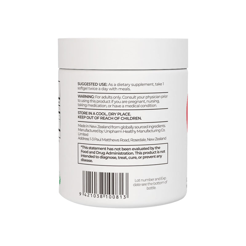 HUJ CoQ10 200mg Per Day - Heart Health & Cellular Energy Support with Coenzyme Q10, Vitamin E & PQQ - 60 Softgels
