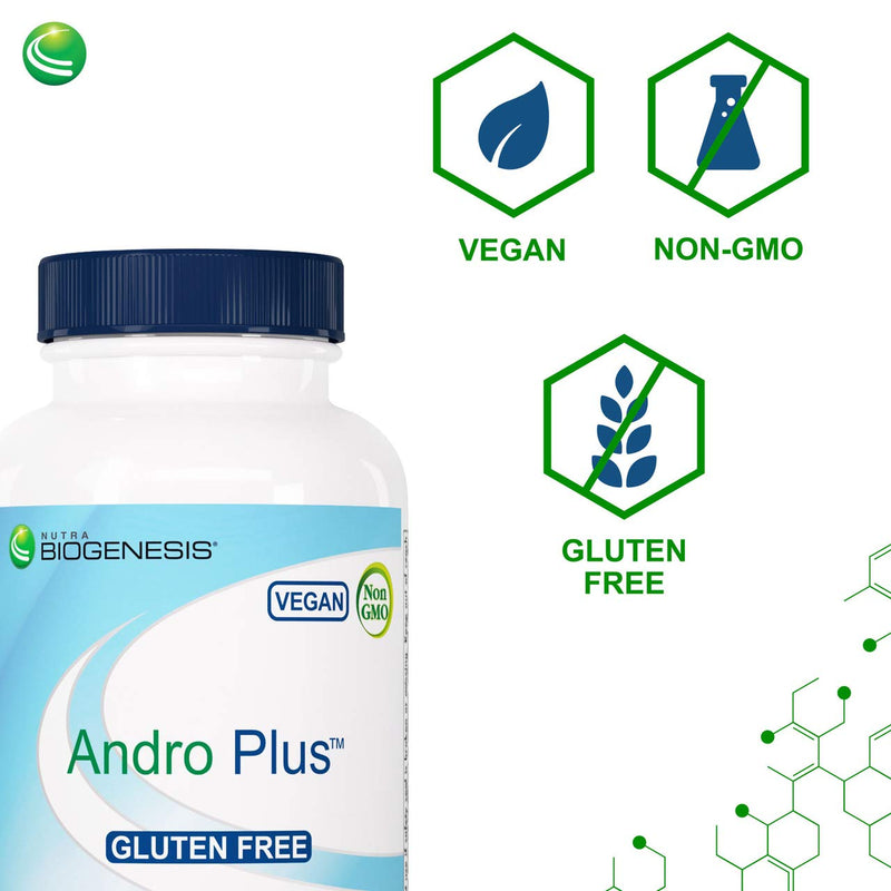 Nutra BioGenesis - Andro Plus - Tribulus, Maca, and Muira Puama for Men's Glandular Health - Gluten Free, Vegan, Non-GMO - 90 Capsules - BeesActive Australia