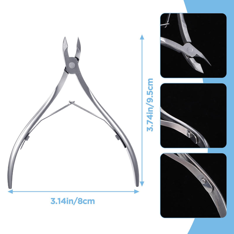 12 Packs Professional Cuticle Trimmer Nippers Stainless Steel Nail Cutter with Pointed Sharp Blades Double Spring Dead Skin Clipper Scissor Pedicure Manicure Tool for Fingernails Toenails Care - BeesActive Australia