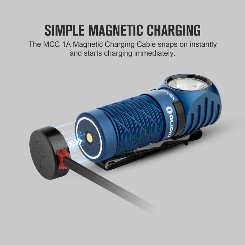 OLIGHT Perun 2 Mini Headlamp 1100 Lumens LED Head Flashlight, Rechargeable Headlight with Red Light Option, Great for Working, Camping(Midnight Blue Cool White) - BeesActive Australia