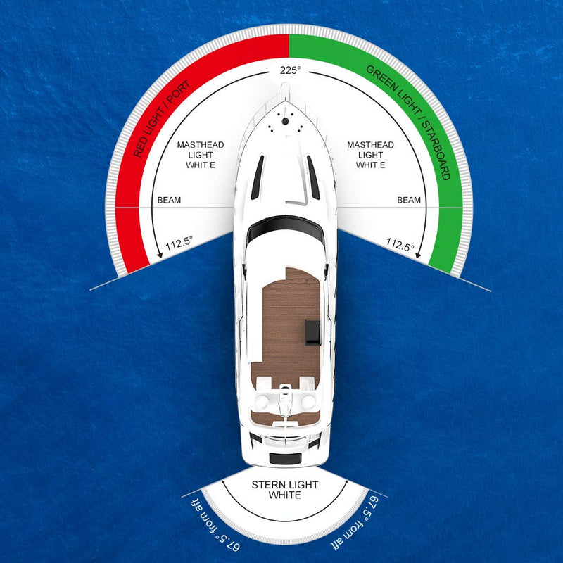 Boat Navigation Light Red and Green LED Marine Navigation Boat Bow Light for Pontoon and Small Boat (Silver) Silver