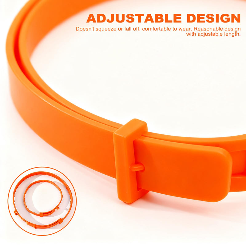 6Pcs Calming Collar for Dogs, Orange Dog Anxiety Relief Collar Adjustable, Dog Calming Collar for Firework Bonfire Night Stress, Anti Barking Collars for Small Medium Large Dogs (Orange)