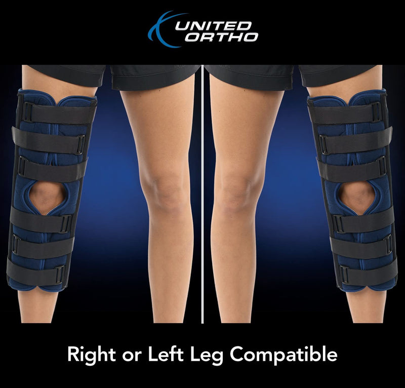 United Ortho 61016 3-Panel Knee Immobilizer, 16" Size Navy 16"