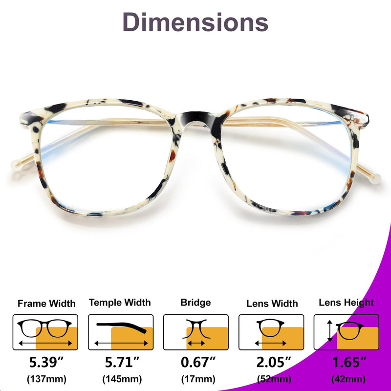 VISOONE Anti Slip TR90 Blue Light Blocking Glasses Size M Eyewear Frame with Anti Glare Eye Protection for Women GaeL Gael Slipfree Terrazzo Tortoise - BeesActive Australia