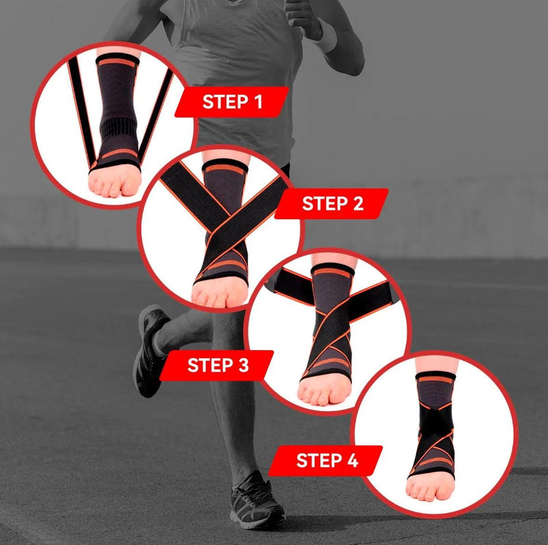 Unisex Ankle Brace with Compression Support Sleeve – Pain Relief for Sprains, Swelling, and Arthritis – Perfect for Athletes, Runners, Hikers, and Everyday Support. Medium Black - BeesActive Australia