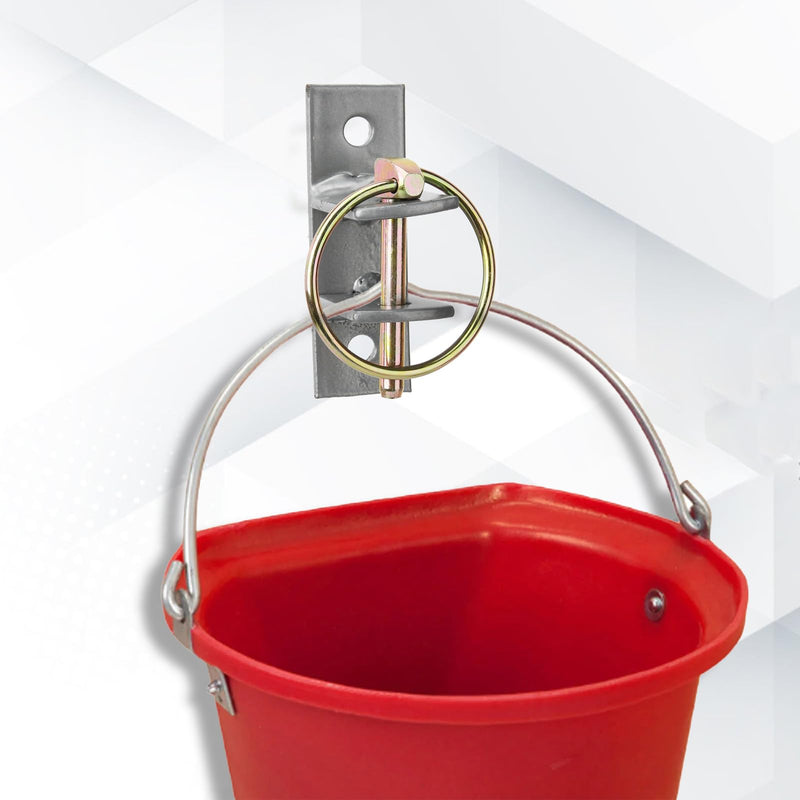 4 Pcs Water Bucket Hook with Pin Heavy Duty Wall Mounted Equestrian Bucket Hooks Hangers for Horse Stall Stable Barn - BeesActive Australia