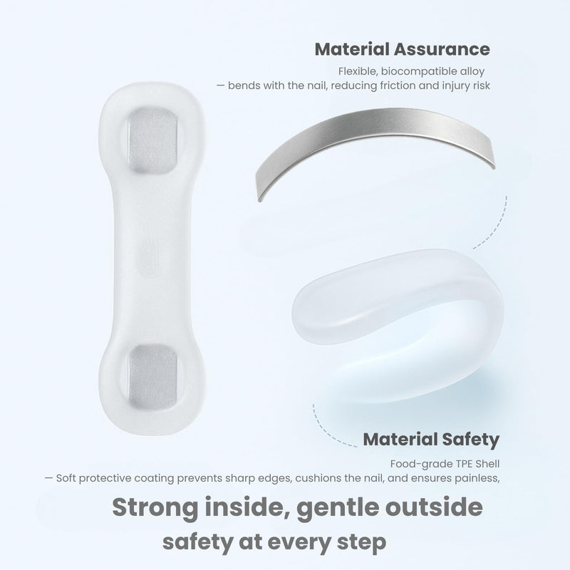 Kids Ingrown Toenail Corrector, Gentle & Safe Ingrown Toenail Treatment for Children, At-Home Solution for Kids Ingrown & Curved Nails, Comfortable Lift for Delicate Nails (0.31 Inch) 0.31 Inch