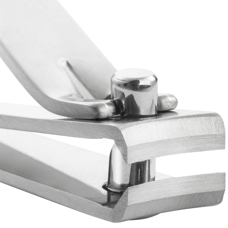ZWILLING Nail Clipper (for fingernails and toenails, strong leverage, slightly curved cutting edge, hypoallergenic), Premium, Silver, 3.5 inch