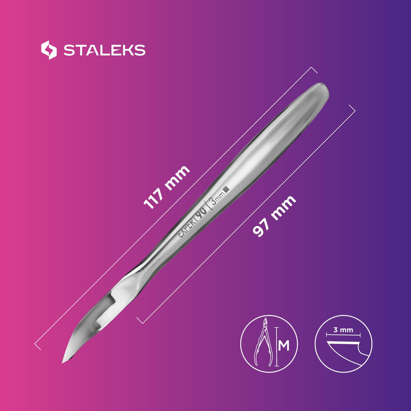 STALEKS PRO Expert 90 3mm Professional Cuticle Nippers – Stainless Steel Skin Nippers for Manicure 3 mm - BeesActive Australia