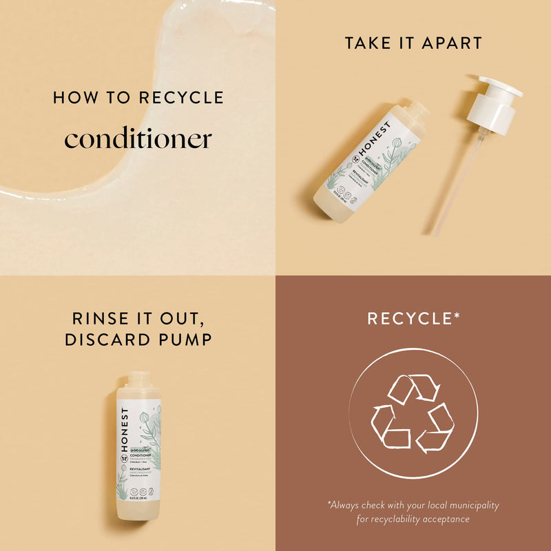 The Honest Company Silicone-Free Conditioner | Gentle for Baby | Naturally Derived, Tear-free, Hypoallergenic | Fragrance Free Sensitive, 10 fl oz 10 Fl Oz (Pack of 1) - BeesActive Australia