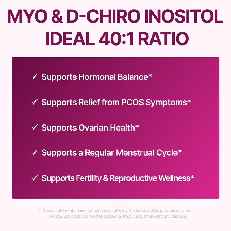 Balance Up Inositol 40:1 Myo & D-Chiro with Folate(Vitamin B9) & Choline – Hormone Balance & Reproductive Health Support for Women – Lemon Lime Stick Powder, 30 Servings