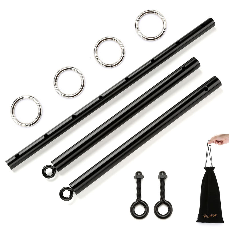 EXREIZST Spreader Bar Set, Expandable Bar, Adjustable Exercise Training Tools Set for Sports Fitness Gear Home Indoor Gyms Black-4