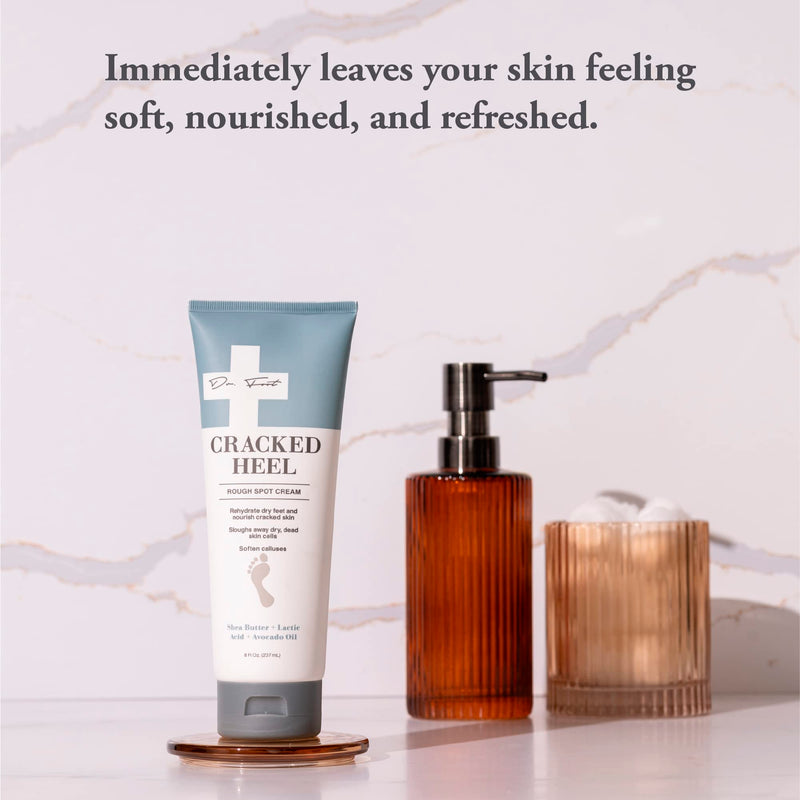 Dr. Foot Cracked Heel Repair Cream 8 Fl Oz - Moisturizing Lotion with Shea Butter & Lactic Acid, Softens Calluses & Dry Skin on Feet 8 Fl Oz (Pack of 1) Cracked Heel Foot Lotion - BeesActive Australia