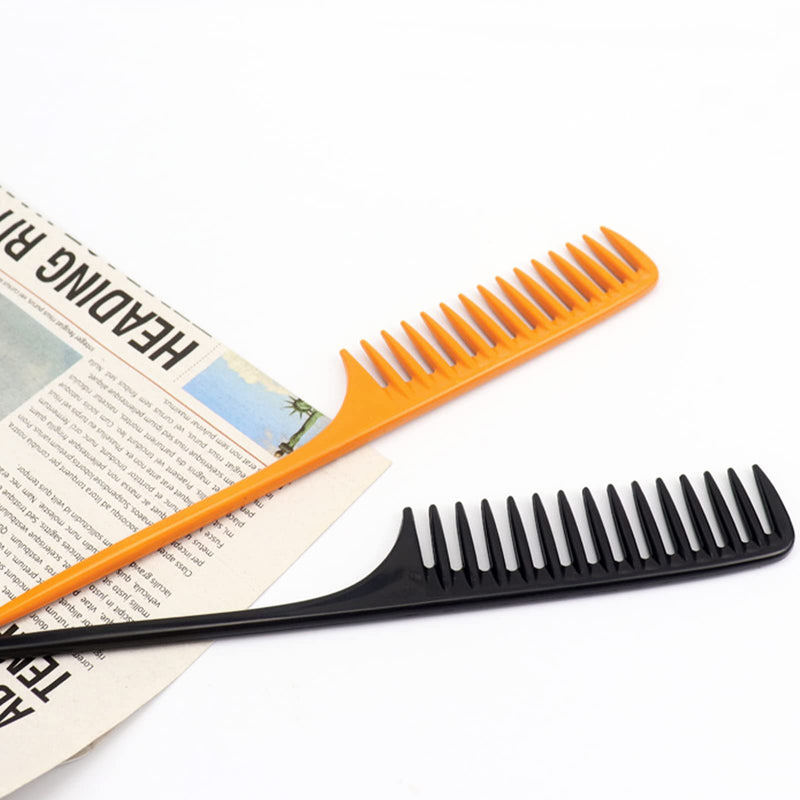 2Packs Wide Tooth Comb Rat Tail Combs for Wet Curly Hair, Premium Detangling Hair Brush Shower Comb, Anti Static Heat Resistant Teasing Combs Styling Comb Set for Women Men, Fit for All Kinds of Hair 2-Pack Tail Combs - BeesActive Australia