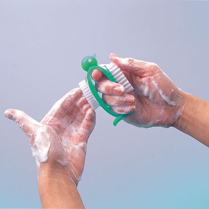 Azuma Industrial Nail Care Penguin Green Nail and Hand Washing Brush Comes with 2 types of brushes, hard and soft, Can be stored upright, Total length 10cm, Made in Japan AZ950G -  Australia
