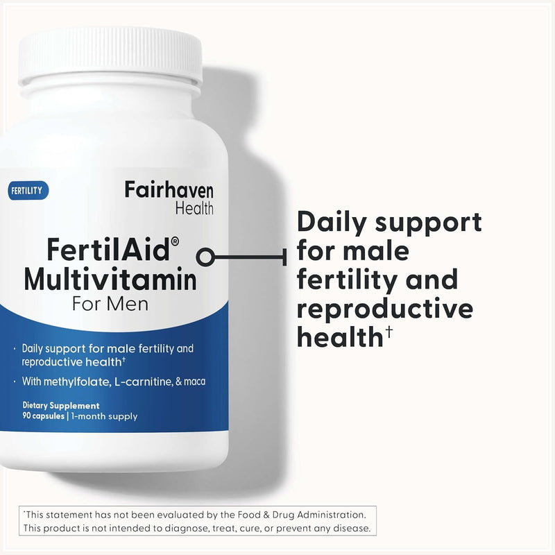Fairhaven Health FertilAid for Men and Women Combo Fertility Supplements for Men and Women | Count and Motility Support Pre-Conception for Him | Prenatal Vitamin for Her with Vitex and Folate