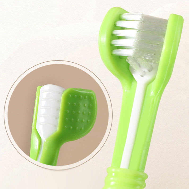 Pack of 2 Long Handle Dog Toothbrush, 360 Degree Cat Toothbrush Soft Pet Cat Dental Care Dog Oral Hygiene Deep Clean Pet Teeth Cleaning Set, Triple Head Toothbrush, Oral Care - BeesActive Australia