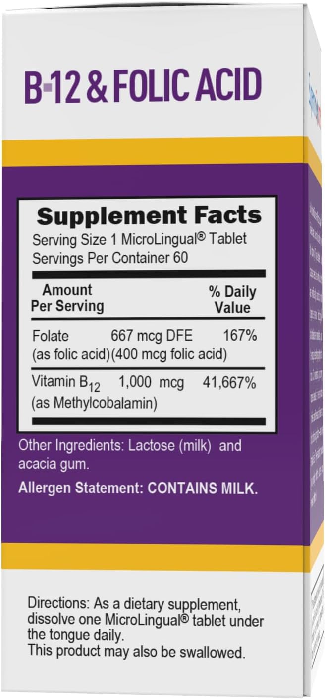 Superior Source No Shot Methylcobalamin B12 with Folic Acid Multivitamin, 60 Count (Pack of 2) 60 Count (Pack of 2)