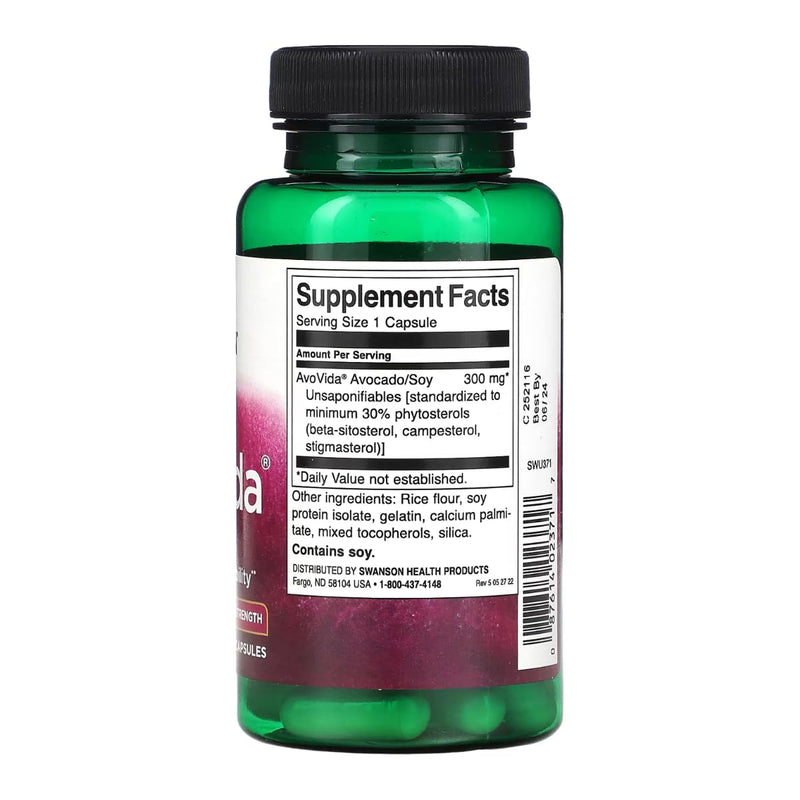 Swanson AvoVida Joint Health Supplement, 300 mg, 60 Capsules, 3 Pack | Supports Joint Tissues, Cartilage, and Mobility Using Natural Ingredients, Promotes Flexibility and Connective Tissue Health 60 Count (Pack of 3)
