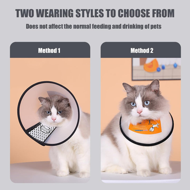 Cat Neck Brace, 1 Piece Cat Neck Brace Made of Plastic, Lightweight Elizabethan Collar, Cone Adjustable Neck Brace, for Pets, Dog Funnel for Cats, Dogs - BeesActive Australia