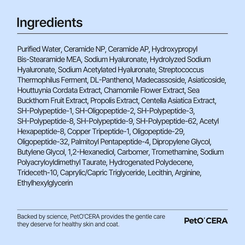 Breezytail PetO'CERA Moisture Essence Plus, Dry, Itchy Skin Care & Hot Spot, Irritation Relief Roll-on Serum for Dogs & Cats. Soothing Moisturizer, Hypoallergenic (85ml / 2.87 fl oz)