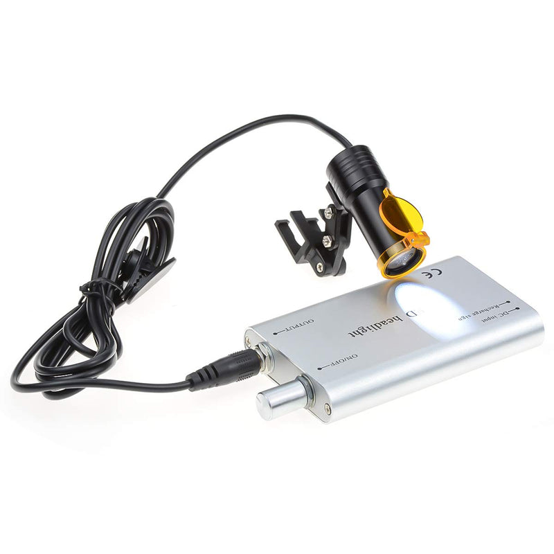 5W LED Portable Head Lamp Headlight,Headlamp with Insert Clip Filter for Binocular Loupes (Silver), RA-007KSJZ Silver