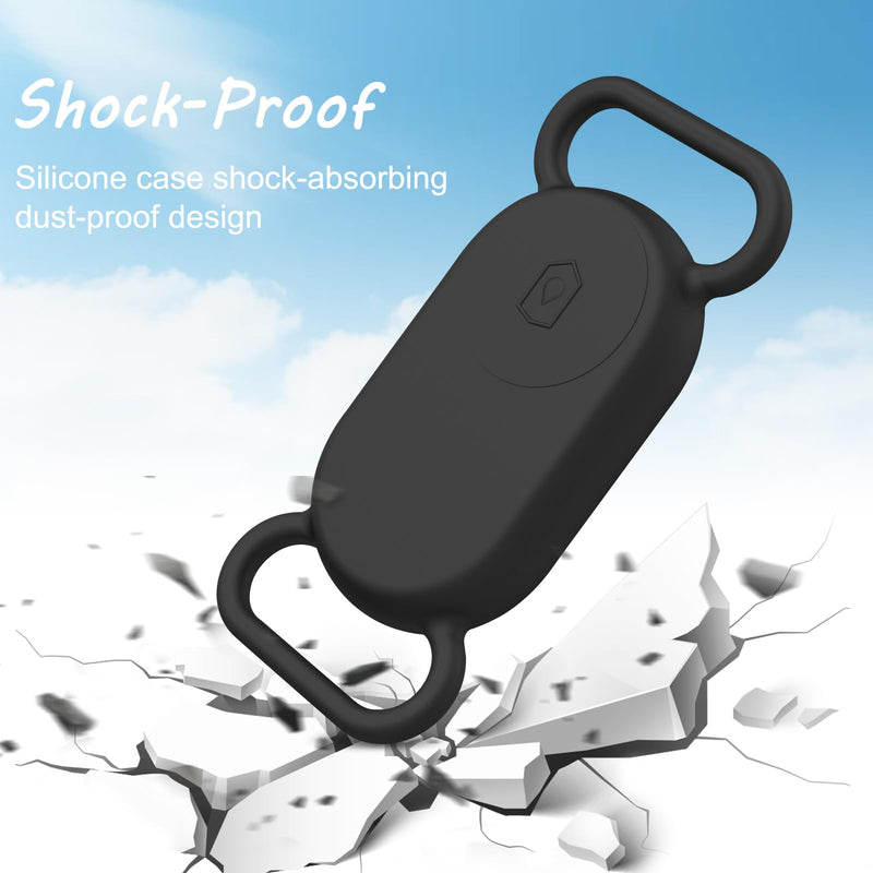 ZGCE Silicone Case for Samsung Galaxy SmartTag2 Case, Dog Collar Protective Case, Galaxy SmartTag 2 Cat Collar Case, Waterproof Loss-Proof Pet GPS Tracker Cases, Black - BeesActive Australia