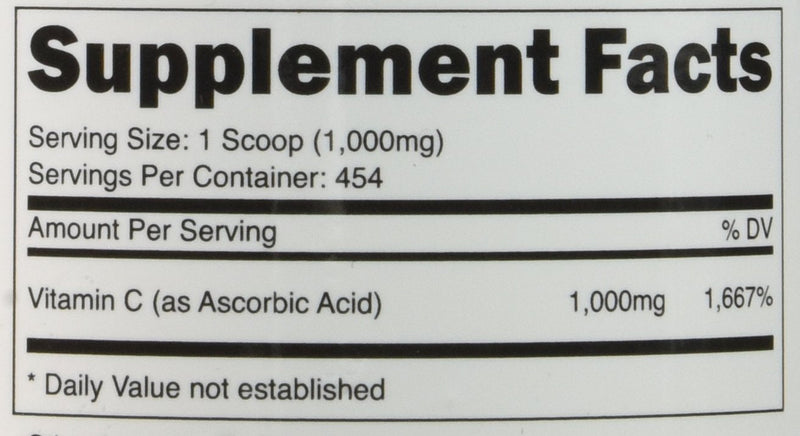 Nutricost Pure Ascorbic Acid Powder (Vitamin C) 1LB 1 Pound (Pack of 1) - BeesActive Australia