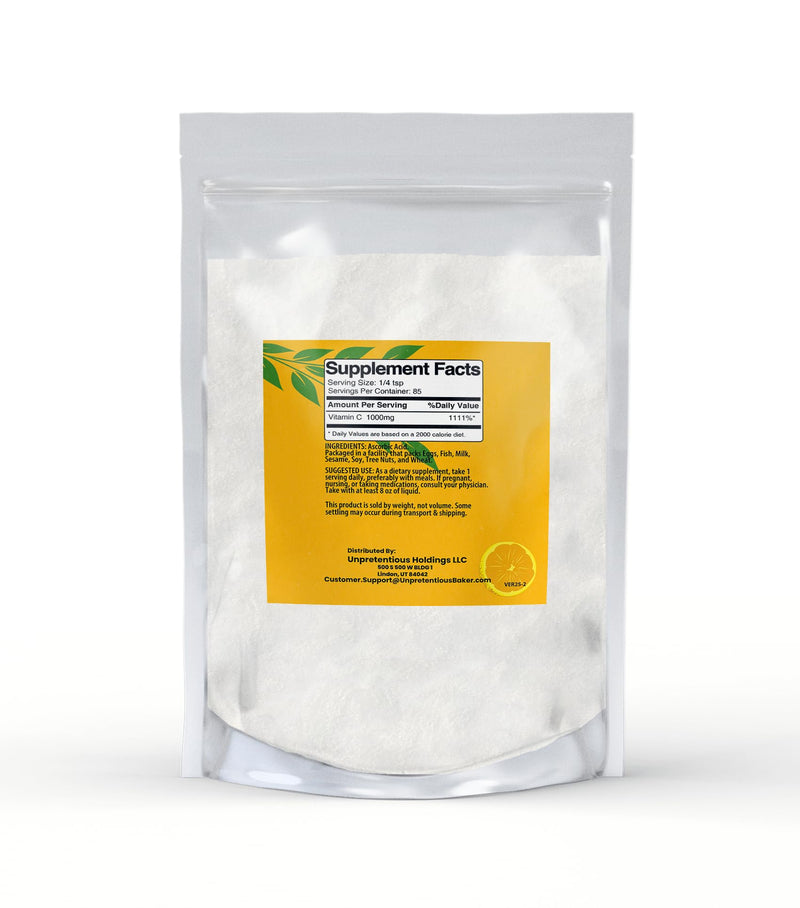 Unpretentious Vitamin C Powder Baker Ascorbic Acid, Resealable Bag (3 Ounce) 3.0 Ounce (Pack of 1)