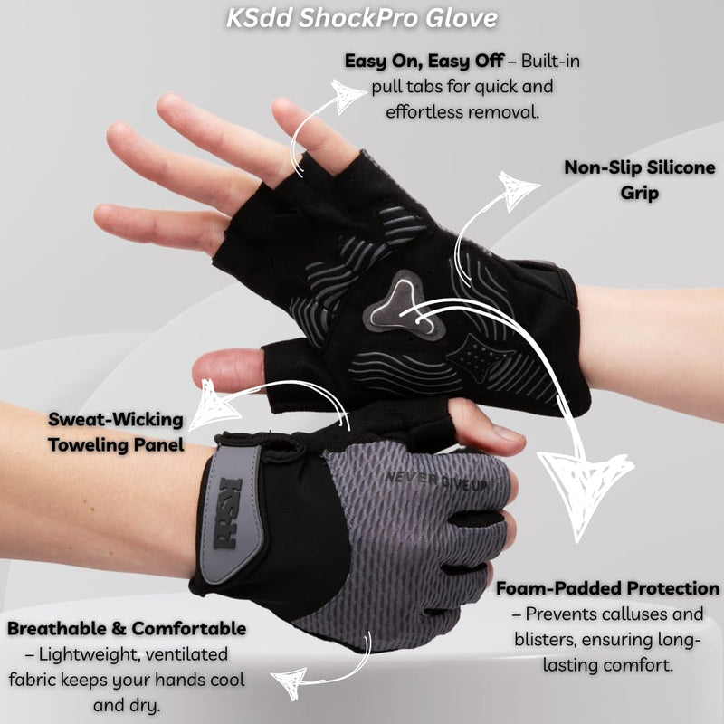Home Suspension Training Kit & Workout Gloves – Fabric Resistance Band, Kinesiology Tape, Weightlifting Gloves, Jump Rope – Portable Workout Equipment for Strength Training & Fitness Small Fitness Gloves