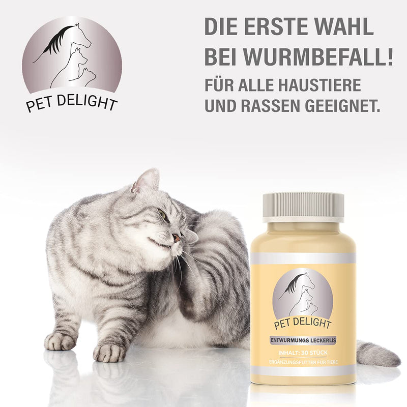 Pet Delight Worm Supplement Treats - the herbal treat & remedy for dogs and cats as a natural diet after worming - Dog - Cat - Birds - Animal & Dog Dewormer - 15g - BeesActive Australia