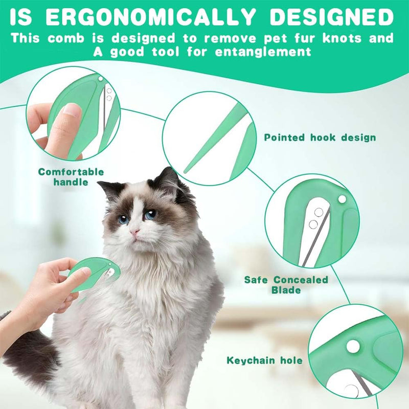 5 Pcs Knotting Comb For Cats,Safe Pet Knotting Comb, De Knotting Comb For Dog And Cat,Effective Knotting Comb Pet Grooming Tool,Cat Hair Knot Remover - BeesActive Australia