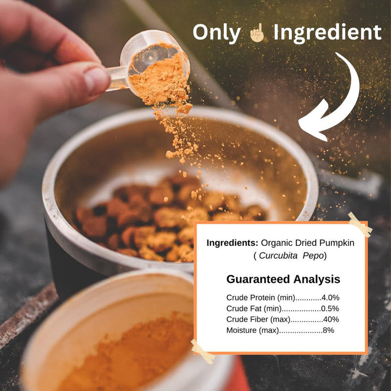 Pumpkin Powder for Dogs, Powdered Pumpkin for Dogs with Vitamins A, C & E, Fiber-Rich Vitamins for Optimal Pet Health, Combat Constipation, Dog Multivitamin for Digestive Health, 8.1 oz 30 Day Supply - PawsPlanet Australia