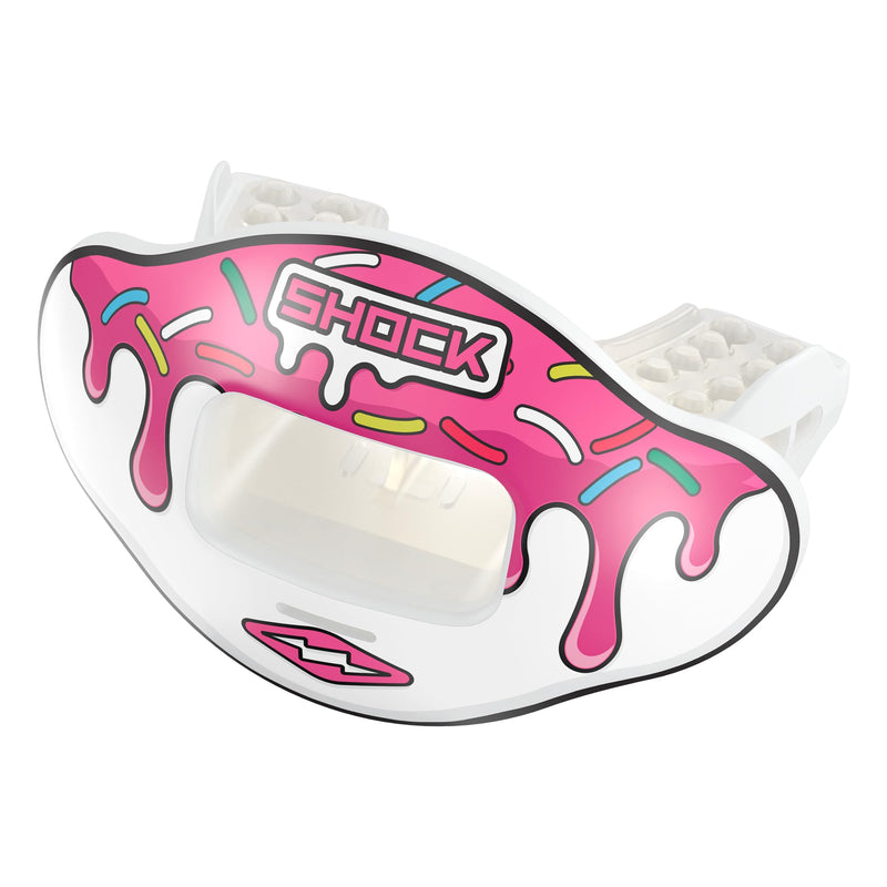 Shock Doctor Football Lip Guard White/Pink Sprinkle Drip Adult: OSFA