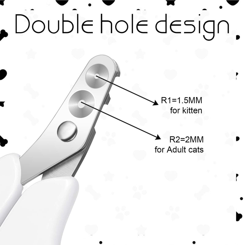 Dimeho Claw Scissors Cat Nail Clippers for Cats Safety Cat Claw Clippers with Protection Safety Protection Pet Nail Clippers Professional Paw Trimmer Set for Dogs Rabbits Ferrets - BeesActive Australia