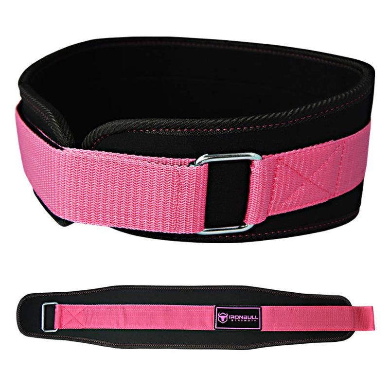Women Weight Lifting Belt - High Performance Neoprene Back Support - Light Weight & Heavy Duty Core Support For WeightLifting and Fitness Black/Pink Medium - BeesActive Australia