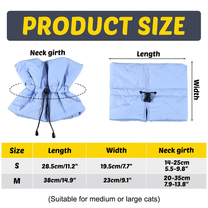 MiOYOOW Cat Recovery Collar, Cat Protective Collar, Adjustable Pet Cone Collar, Waterproof Fasteners, Collars, Post-Operative Protective Collar, Leak Protection for Large Cats S - BeesActive Australia
