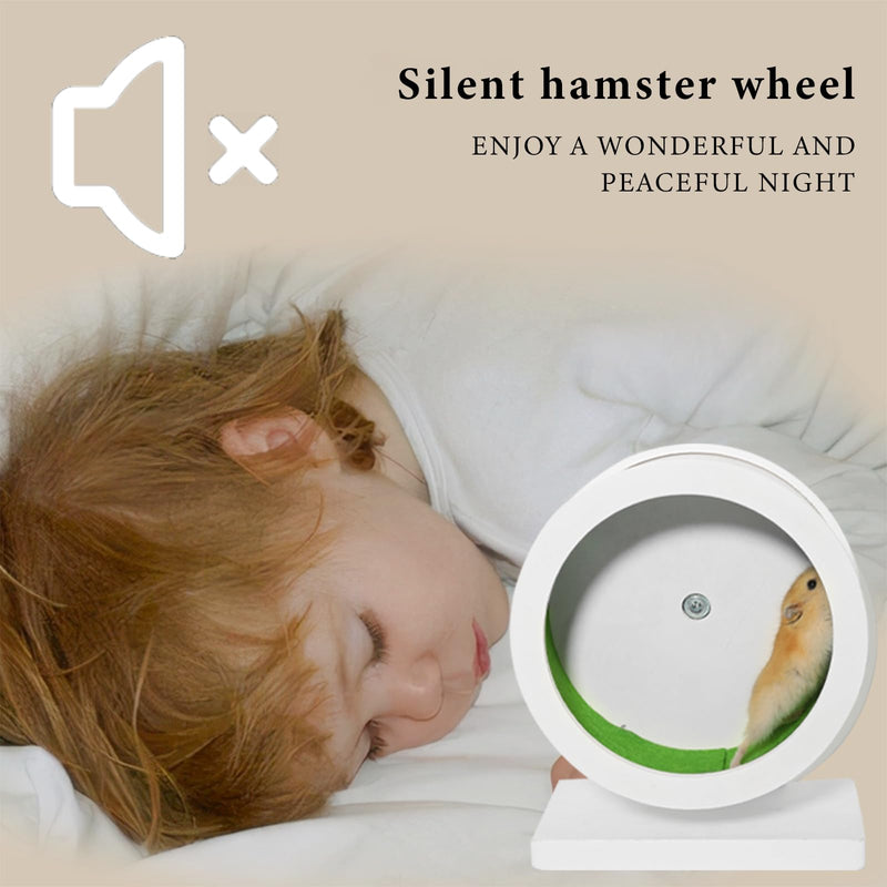 9.1 Inch Green Hamster Wheel Wooden Silent Training Exercise Wheel Quite Running Spinner Wheel for Dwarf, Gerbil, Guinea Pig, Hedgehog, Chinchilla (Green, Large) 9.1 inch - BeesActive Australia