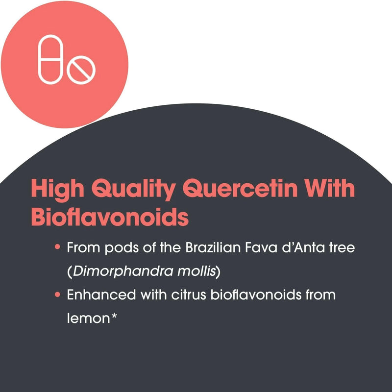Nutricology Quercetin Bioflavonoids Supplement, 100 Capsules | Quercetin with Lemon Bioflavonoid Complex for Antioxidant and Immune Support, Hypoallergenic, 50 Servings