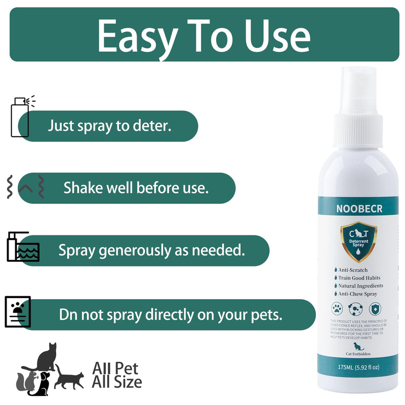 Cat Deterrent Spray, 175ML. Cat Deterrent Indoor for Cat and Kittens. Cat Deterrent Indoor & Outdoor Training Aid for Furniture, Sofa, Rugs, Curtain. Cat Scratch Furniture Protector. - BeesActive Australia