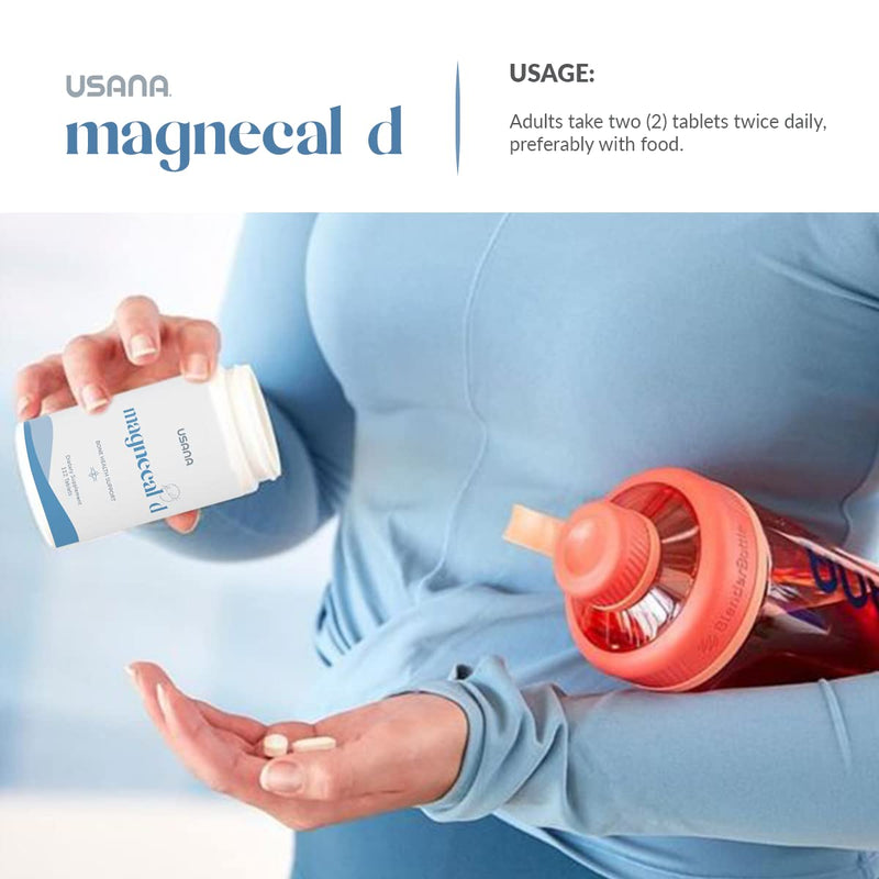 USANA - MagneCal D Calcium & Magnesium Formula - 112 Tablets | With Calcium, Magnesium and Vitamin D In A 1:1 Mineral Ratio To Support Bones, Teeth, Nails, Muscle Function and Nerves