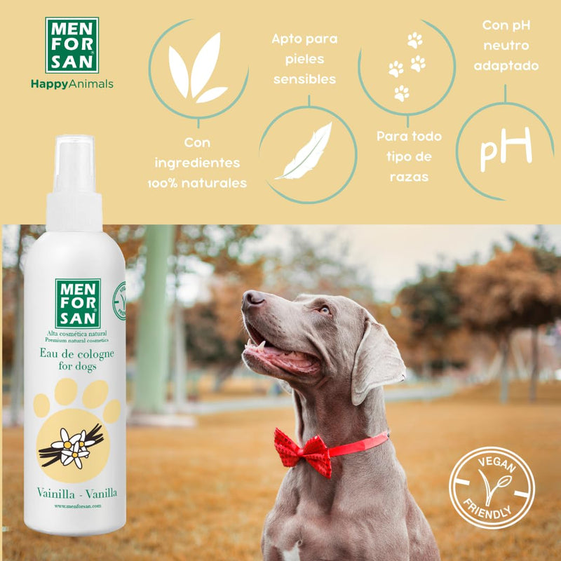 Menforsan Eau de Toilette for dogs with vanilla aroma 125 ml - pack of 3 units - BeesActive Australia