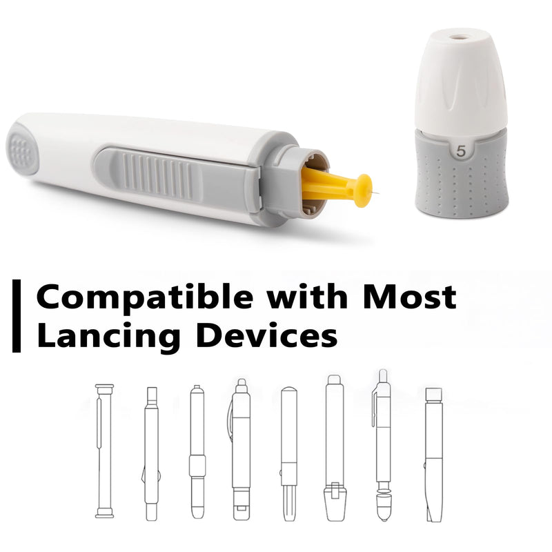 Blood Lancets for Diabetes Testing - 33 Gauge Diabetic Lancets for Blood Testing and Glucose Testing - Fits Most Lancing Devices - 310 Count (Colourful)